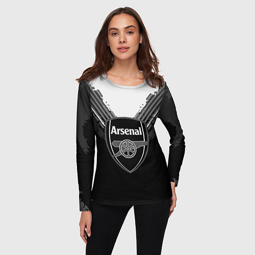 Женский лонгслив FC Arsenal: Black Style / 3D-принт – фото 3