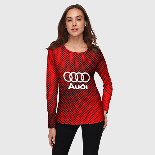 Женский лонгслив Audi: Red Carbon / 3D-принт – фото 3