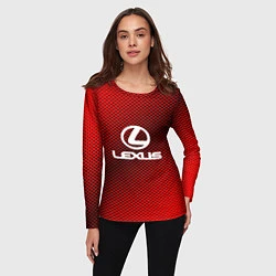Лонгслив женский Lexus: Red Carbon, цвет: 3D-принт — фото 2