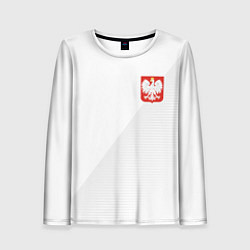 Лонгслив женский Poland Team: Home WC-2018, цвет: 3D-принт