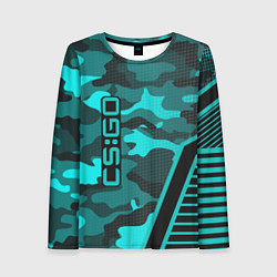 Женский лонгслив CS:GO Blue Camo