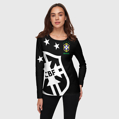Женский лонгслив Brazil Team: Exclusive / 3D-принт – фото 3