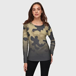 Лонгслив женский Camouflage Khaki, цвет: 3D-принт — фото 2