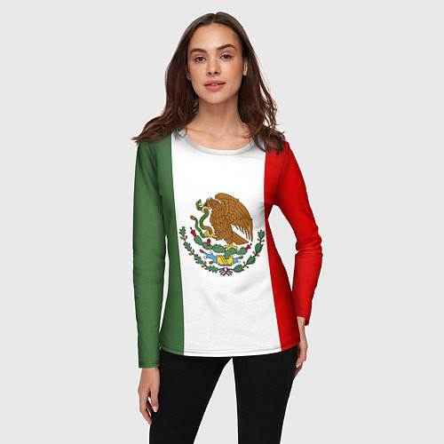 Женский лонгслив Мексиканский герб / 3D-принт – фото 3