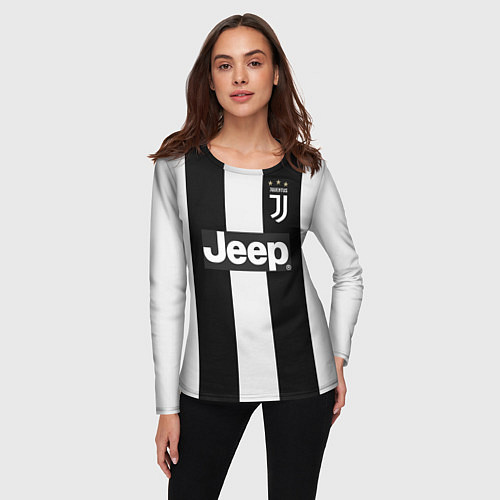Женский лонгслив FC Juventus: Ronaldo Home 18-19 / 3D-принт – фото 3