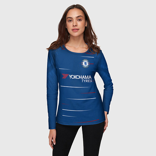 Женский лонгслив FC Chelsea Home 18-19 / 3D-принт – фото 3