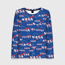 Женский лонгслив NASA: Logo Pattern