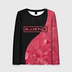 Лонгслив женский Black Pink: Pink Polygons, цвет: 3D-принт