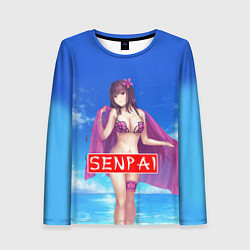 Лонгслив женский Senpai: Summer Girl, цвет: 3D-принт