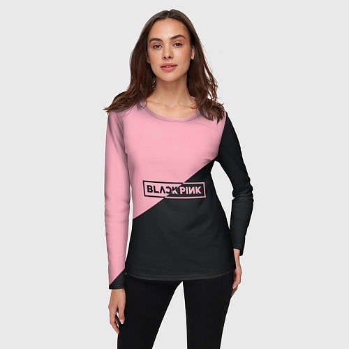 Женский лонгслив Black Pink / 3D-принт – фото 3