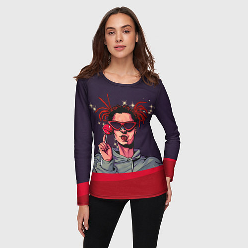Женский лонгслив GONE Fludd / 3D-принт – фото 3