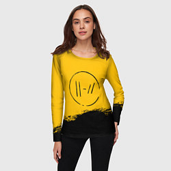 Лонгслив женский 21 Pilots: Yellow Logo, цвет: 3D-принт — фото 2