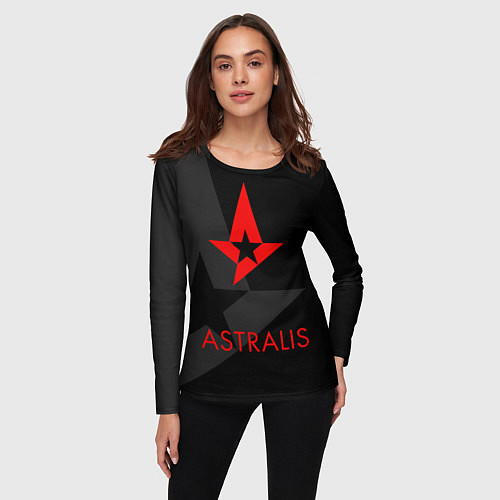 Женский лонгслив Astralis: Black Style / 3D-принт – фото 3