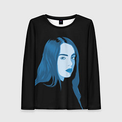 Лонгслив женский Billie Eilish: Blue Style, цвет: 3D-принт