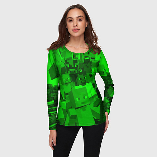 Женский лонгслив Minecraft game characters / 3D-принт – фото 3