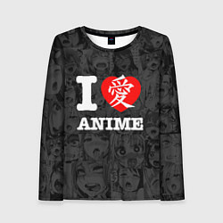 Лонгслив женский I love Anime, цвет: 3D-принт