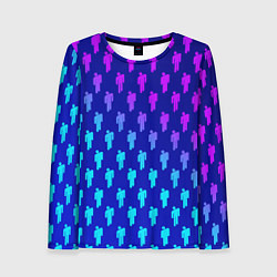 Лонгслив женский Billie Eilish: Violet Pattern, цвет: 3D-принт