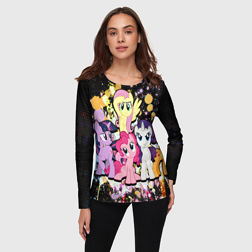 Женский лонгслив My little pony band / 3D-принт – фото 3