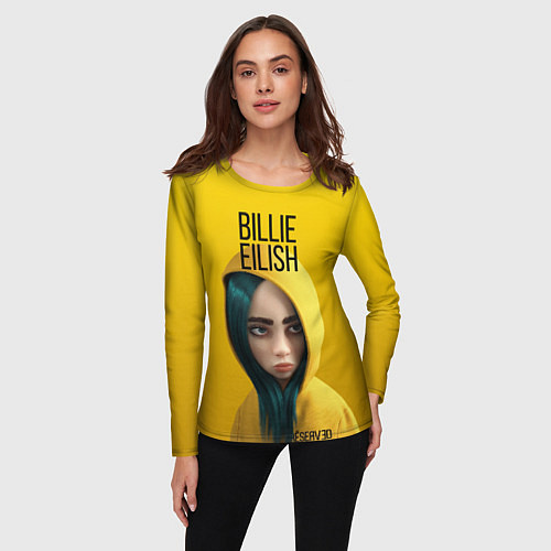 Женский лонгслив BILLIE EILISH: Yellow Girl / 3D-принт – фото 3