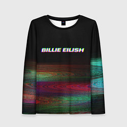 Лонгслив женский BILLIE EILISH: Black Glitch, цвет: 3D-принт