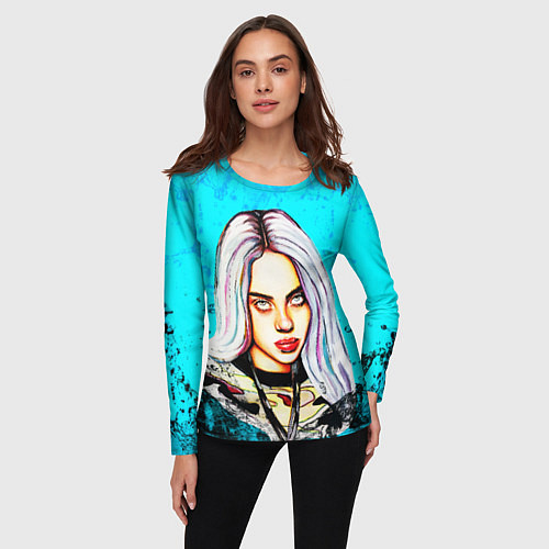 Женский лонгслив BILLIE EILISH: Fan Art / 3D-принт – фото 3