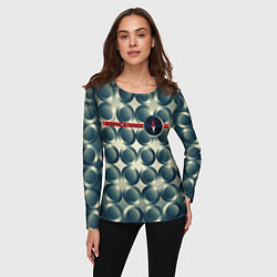 Лонгслив женский Компас в сердце, цвет: 3D-принт — фото 2