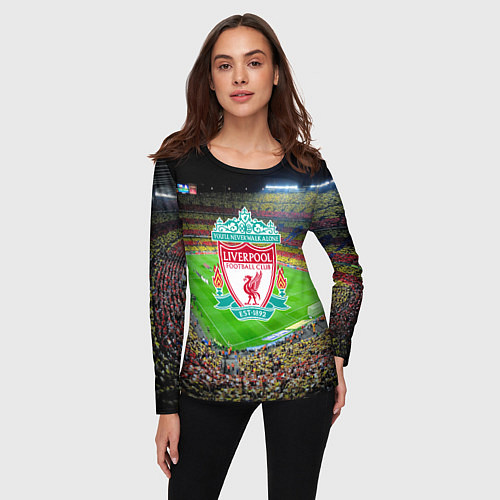 Женский лонгслив FC Liverpool / 3D-принт – фото 3