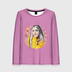Лонгслив женский Billie Eilish Pink Art, цвет: 3D-принт