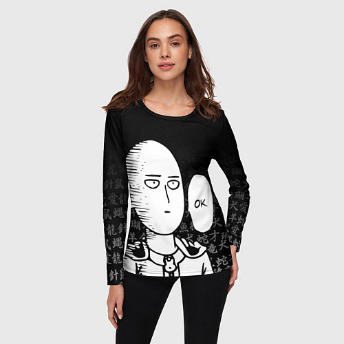 Женский лонгслив ONE-PUNCH MAN / 3D-принт – фото 3