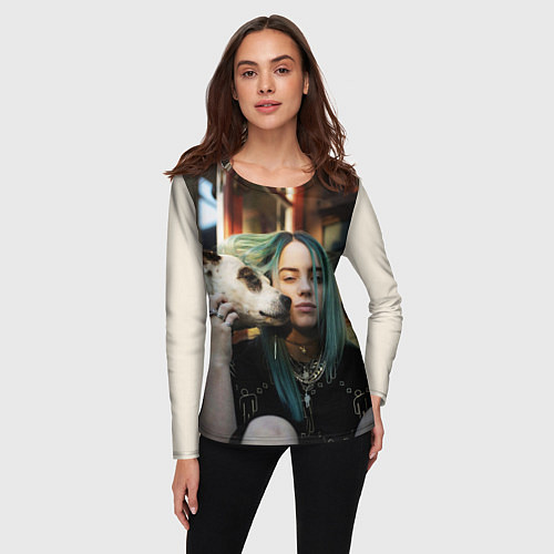 Женский лонгслив BILLIE EILISH / 3D-принт – фото 3