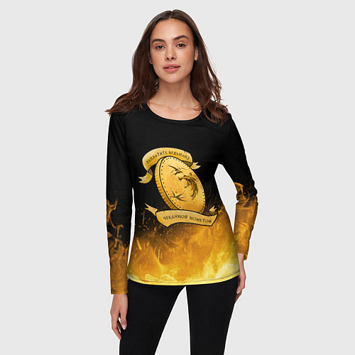 Женский лонгслив Ведьмак / 3D-принт – фото 3