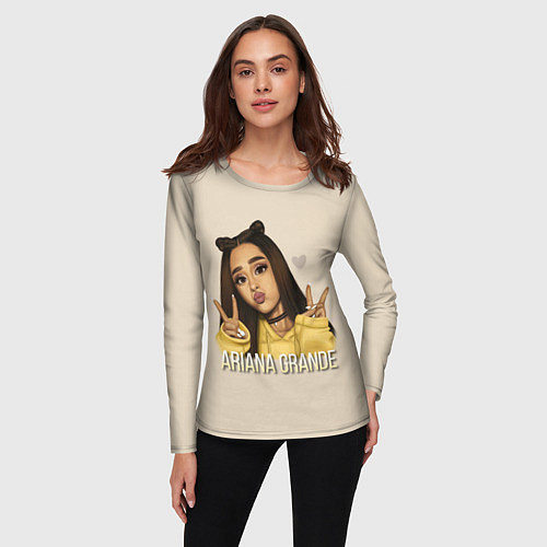Женский лонгслив Ariana Grande Ариана Гранде / 3D-принт – фото 3