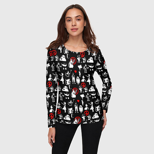 Женский лонгслив Banksy / 3D-принт – фото 3