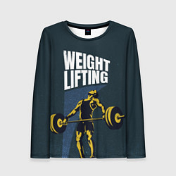 Лонгслив женский Wheight lifting, цвет: 3D-принт