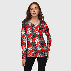Лонгслив женский Птицы, цвет: 3D-принт — фото 2