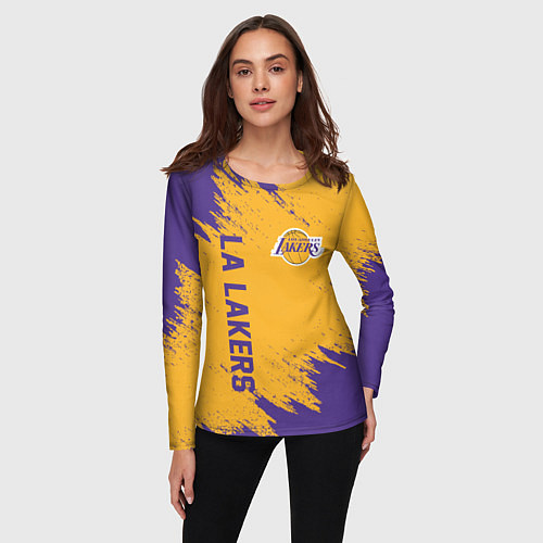 Женский лонгслив LA LAKERS / 3D-принт – фото 3