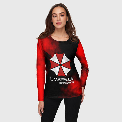 Женский лонгслив UMBRELLA CORP / 3D-принт – фото 3