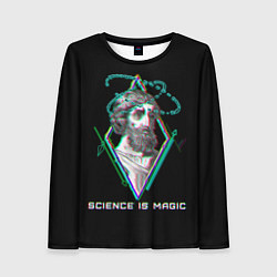 Женский лонгслив Magic is science - Пифагор