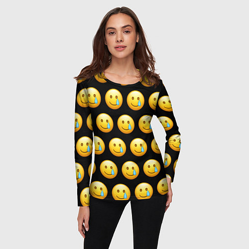 Женский лонгслив New Emoji / 3D-принт – фото 3