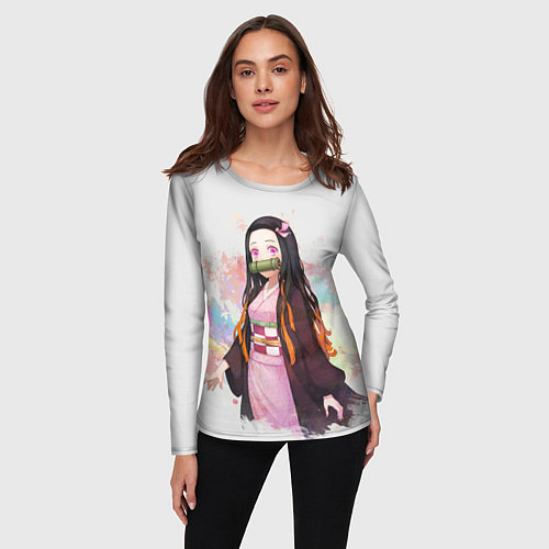 Женский лонгслив KIMETSU NO YAIBA / 3D-принт – фото 3