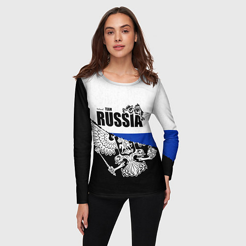 Женский лонгслив Russia / 3D-принт – фото 3