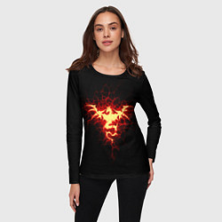 Лонгслив женский Огненный Дракон, цвет: 3D-принт — фото 2