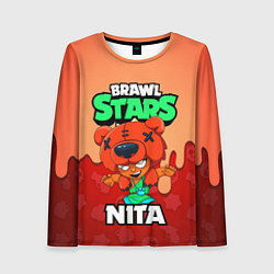 Лонгслив женский BRAWL STARS NITA, цвет: 3D-принт