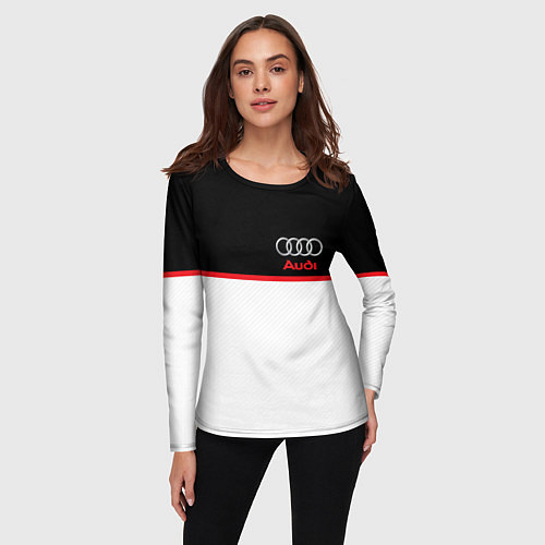 Женский лонгслив AUDI SPORT / 3D-принт – фото 3