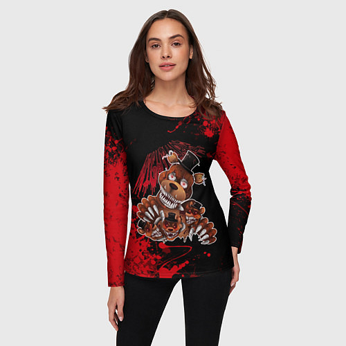 Женский лонгслив FIVE NIGHTS AT FREDDY'S / 3D-принт – фото 3