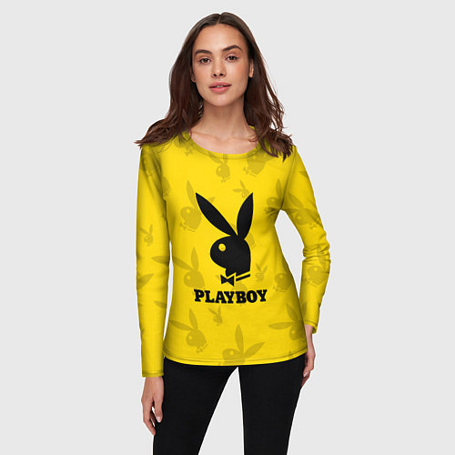 Женский лонгслив PLAYBOY / 3D-принт – фото 3