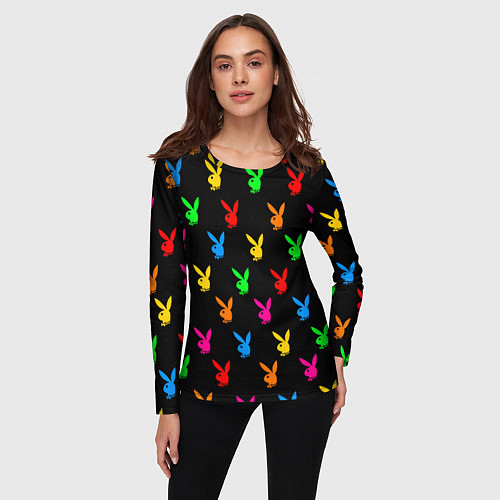 Женский лонгслив PLAYBOY / 3D-принт – фото 3