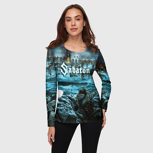 Женский лонгслив Sabaton / 3D-принт – фото 3