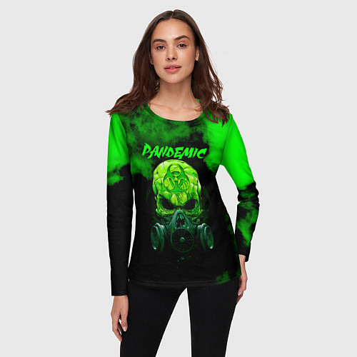 Женский лонгслив Пандемия / 3D-принт – фото 3