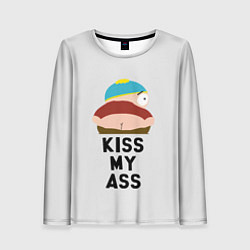 Лонгслив женский Kiss My Ass, цвет: 3D-принт